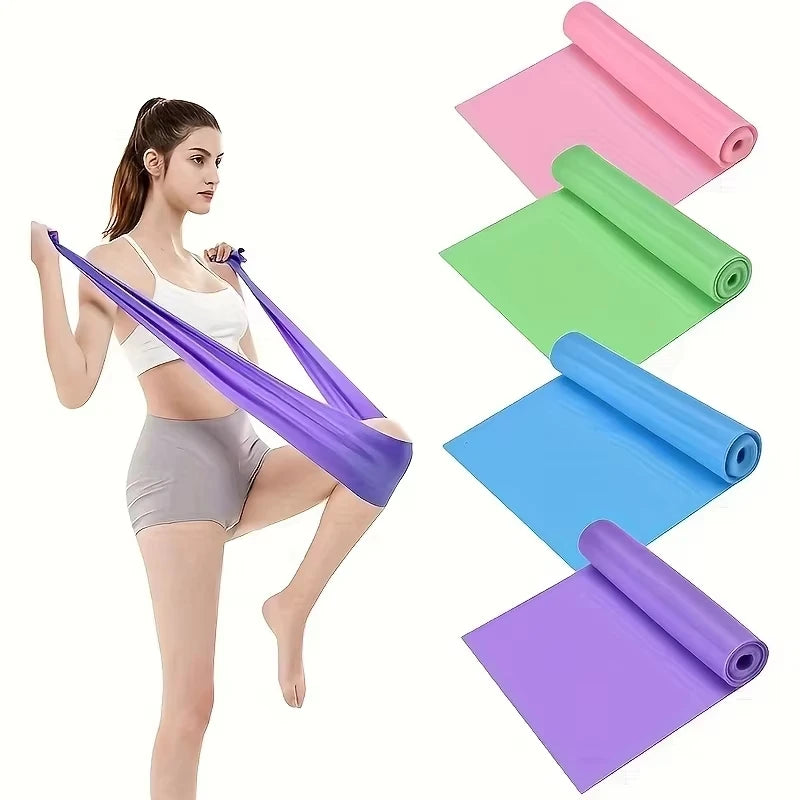 2/3/4/6 Pcs Yoga Resistance Bands: TPE Elastic Stretch Bands for Physical Therapy,Fitness,Yoga,Pilates,Rehabilitation & Strench