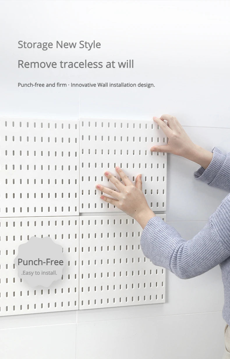Pegboard Aksesuar Seti | Deliksiz Duvara Monte | Mutfak Garaj Organizasyon