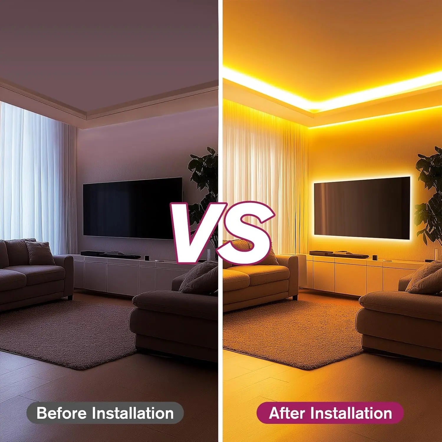 5V COB LED Şerit Işık | 3AA Pilli | Esnek Yapışkanlı Bant | Dolap Aydınlatma