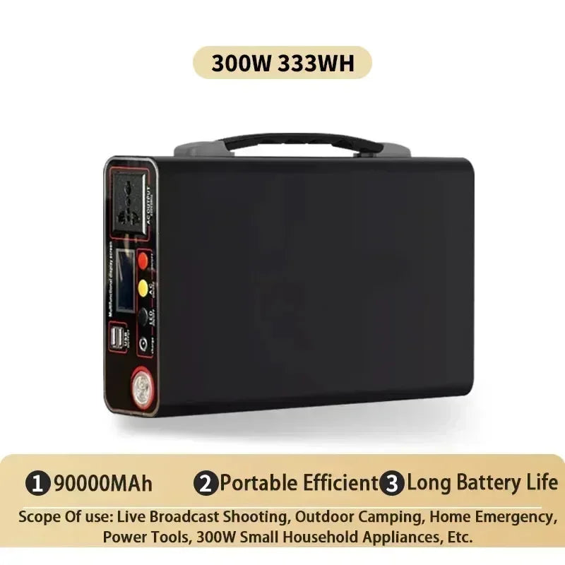 300W Taşınabilir Güç İstasyonu | 220V Solar Jenerator | LiFePO4 Kamp