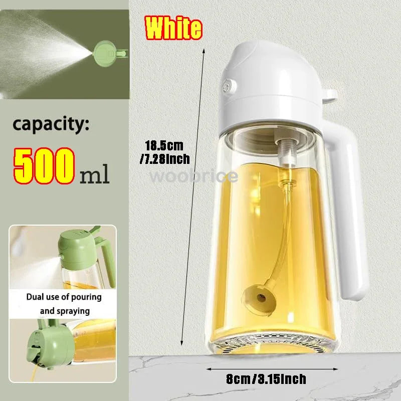 500ml Cam Yağ Sprey Şişesi | Zeytinyağı Dispenseri | BBQ & Pişirme