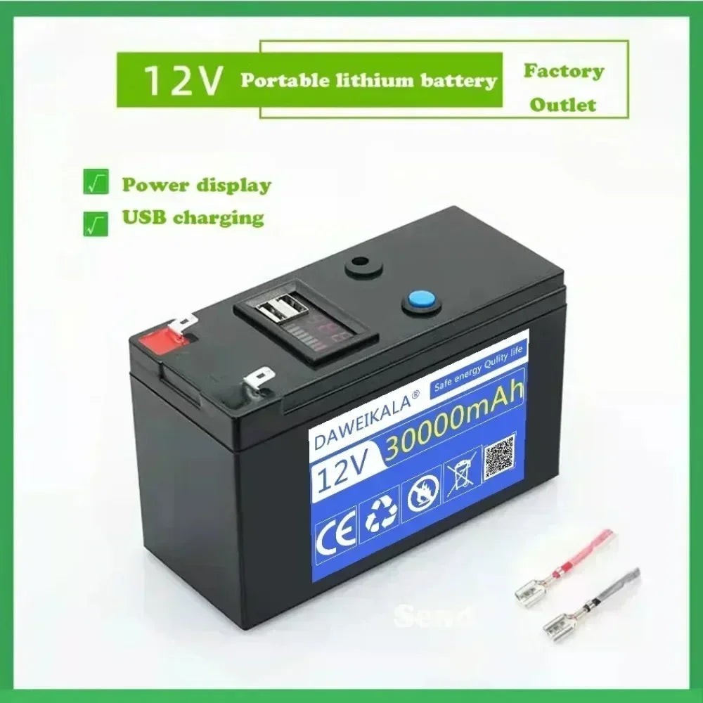 12V 30Ah Lityum Pil Paketi | Solar & Elektrikli Araç | 18650 Şarjlı