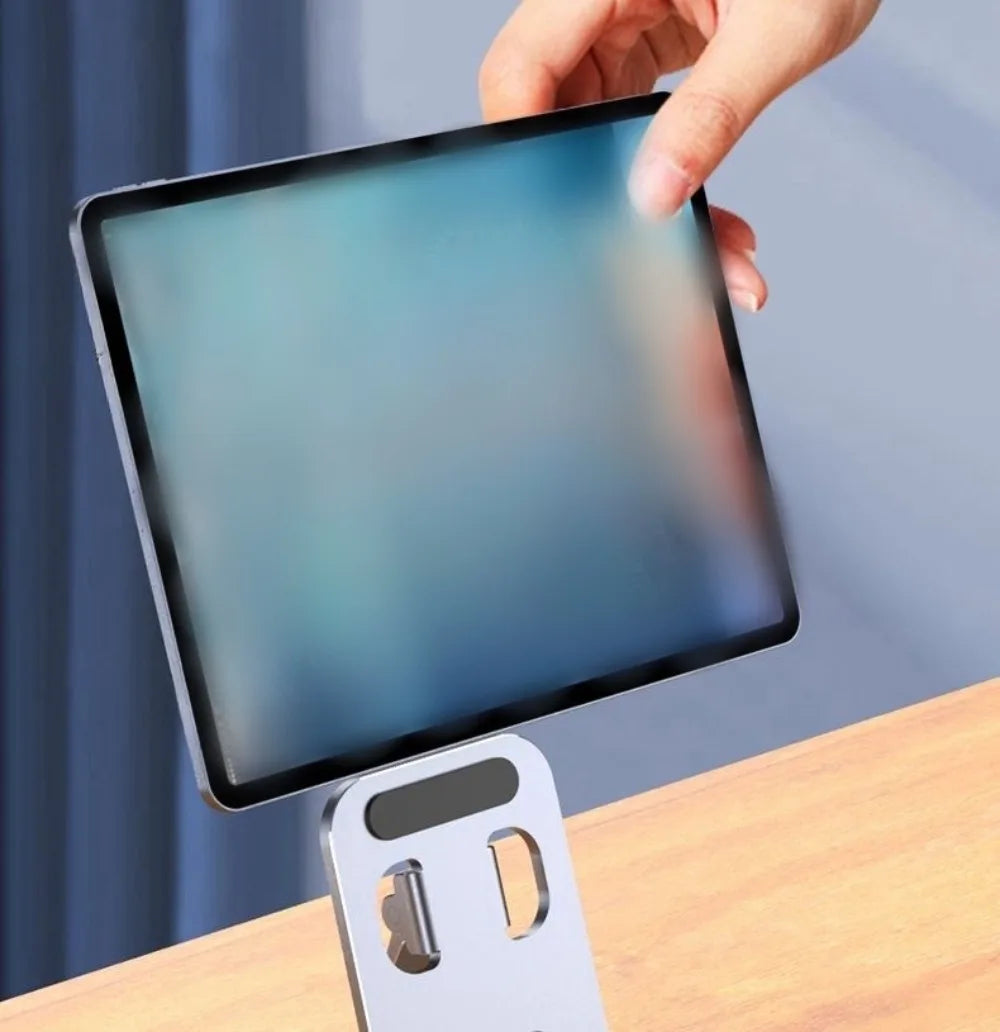 Evrensel Katlanabilir Telefon Tutucu Stand | Demir Alaşım | Ayarlanabilir Masaüstü | iPhone Xiaomi Huawei Tablet