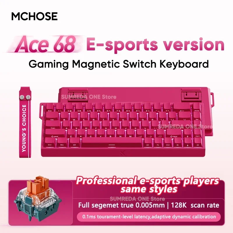 Mchose Ace 68/60 Pro Manyetik Gaming Klavye | 8K Hızlı Tetik | 0.005mm
