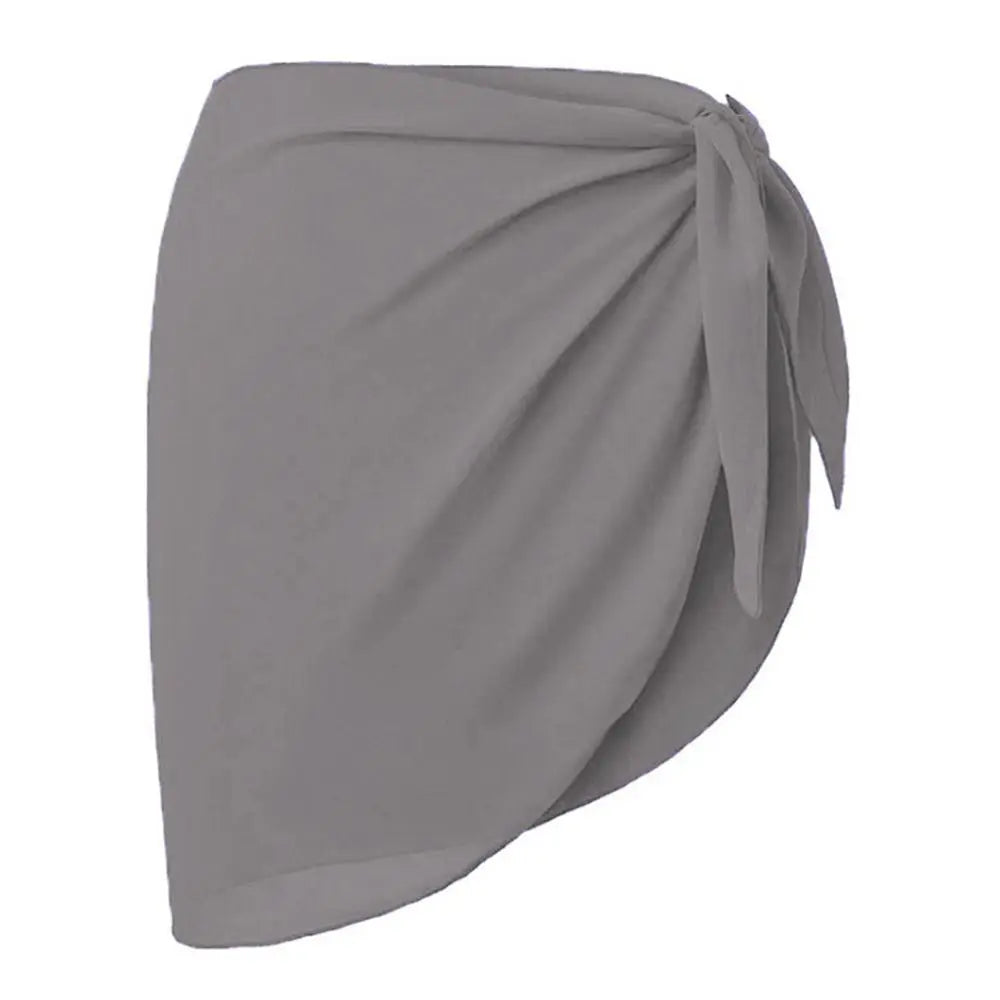 Women Summer Beach Short Sarongs Swimsuit Coverups Bikini Wrap Sheer Short Skirt Chiffon Scarf Cover Ups for Swimwear