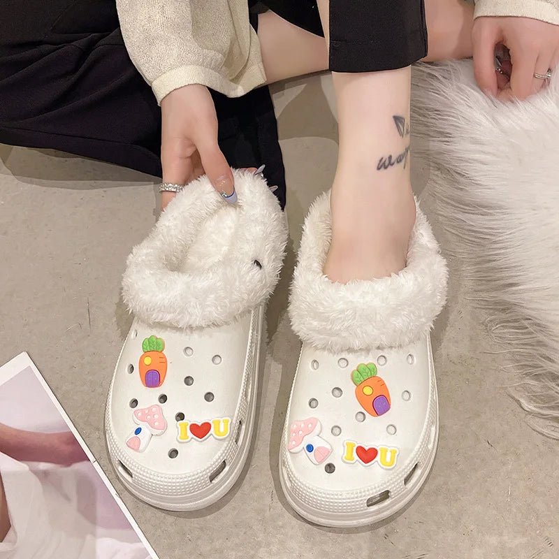 Crocs Kürk Astar | Peluş İç Taban | Kadın & Erkek | Çıkarılabilir Kış İçliği