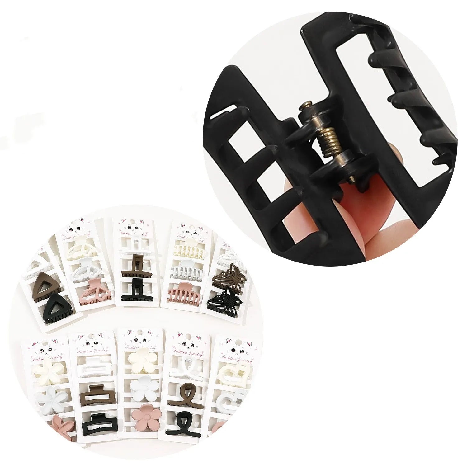 Geometrik Hollow Saç Tokası | 3'lü Set | Moda Kadın Aksesuarı | 24 Model