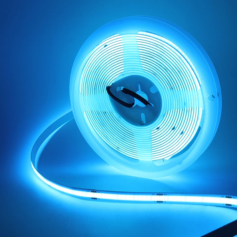 USB COB Şerit Işık 5V | 320 LED/m | Esnek Yapışkanlı Bant | TV Arka Aydınlatma