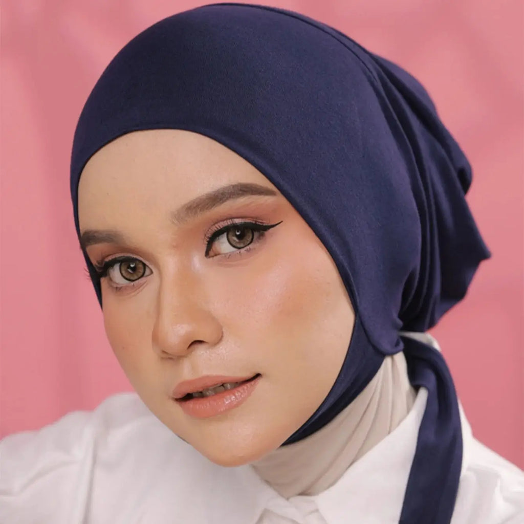 Müslüman Kadın İç Başlık Hijab - Hazır Giyin Bone Taktıkı Başörtüsü