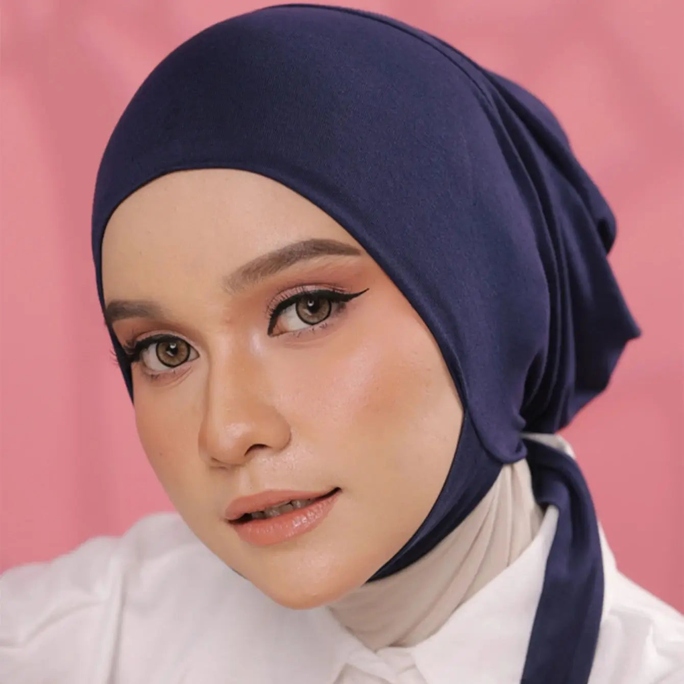Müslüman Kadın İç Başlık Hijab - Hazır Giyin Bone Taktıkı Başörtüsü