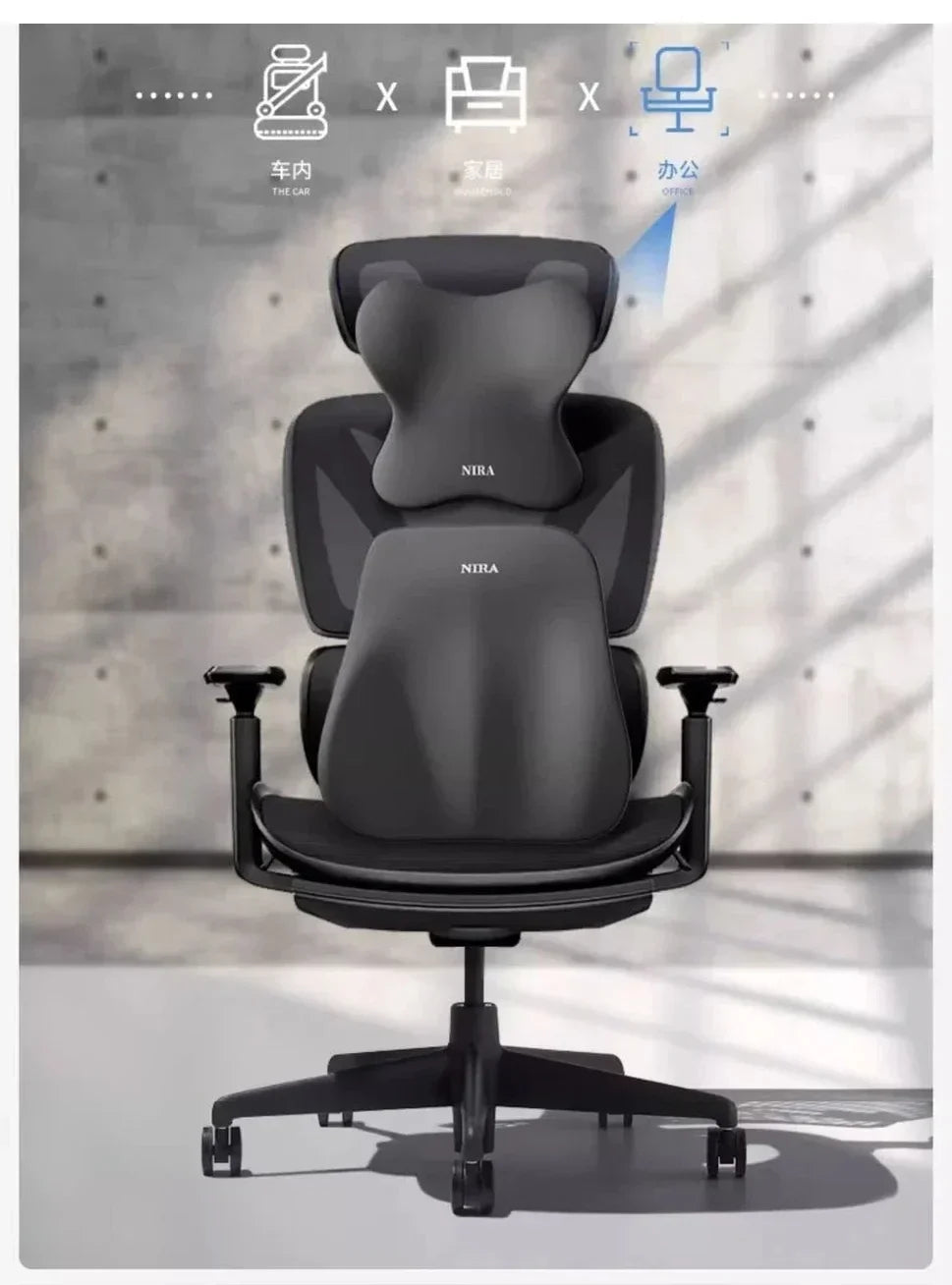 Belleğ Köpüğü Araba Boyun & Bel Yastığı | Ergonomik Sürüş Desteği
